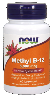 Brain B-12 Methylcobalamine (5,000 mcg 60 Lozenges) NOW Foods